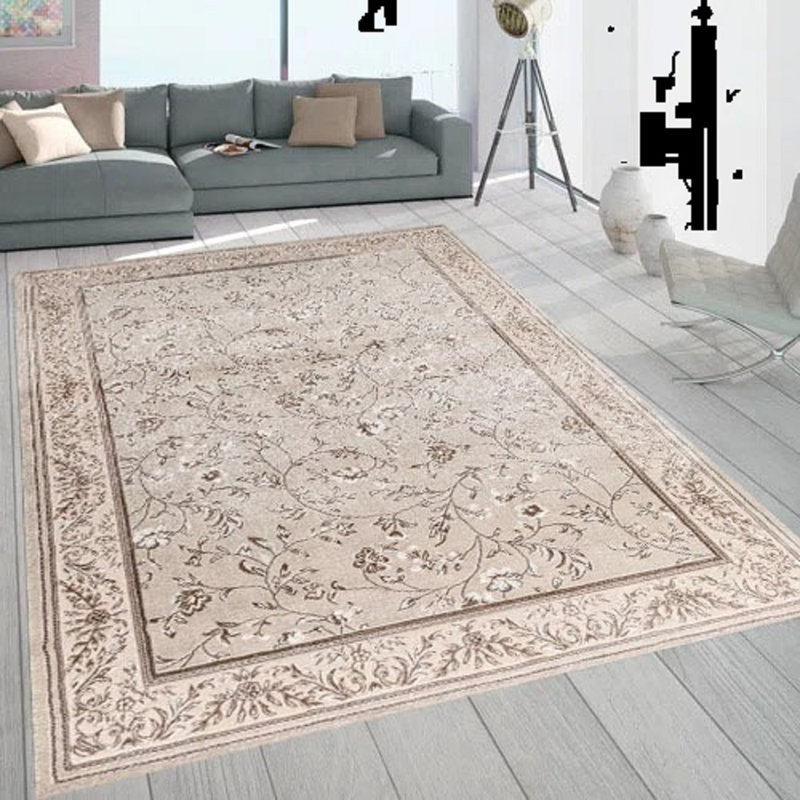 Floral Flatweave Area Rug, Rectangle 200 x 290 cm