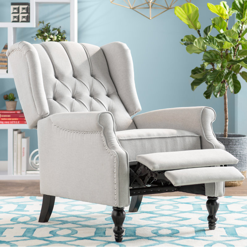 Fauteuil inclinable par pression 28,5 po Alta, Gris clair, 42,5 po H x 28,5 po L x 34,5 po P