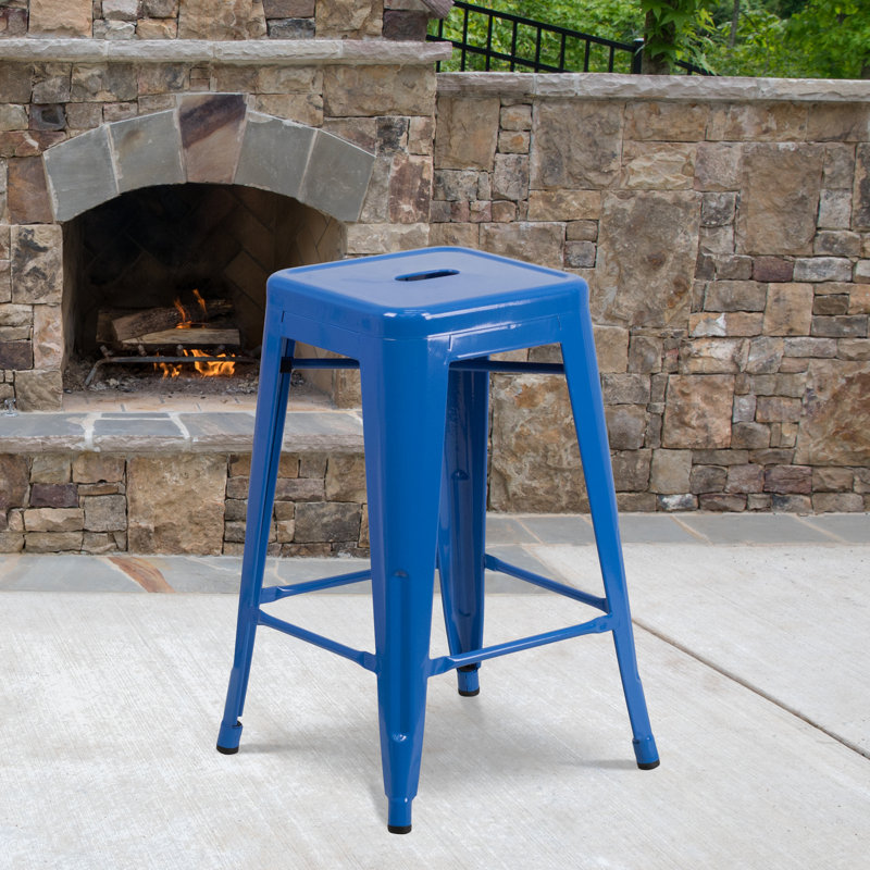 Tabouret Nieva, Bleu minuit, 1, Tabouret de comptoir (siège d’une hauteur de 24