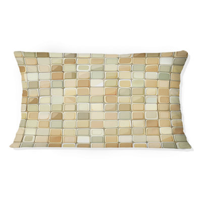 Carreaux de mosaïque moderne gris beige II - coussin lombaire moderne
