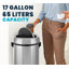 17 Gallon Stainless Steel Indoor Recycling Bin Receptacle with Swivel Lid