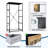 4 Drawer Dresser for Bedroom, Narrow Chest of Drawers, Wooden Top and Study Iron Frame 18"x37.5"-(WxH)