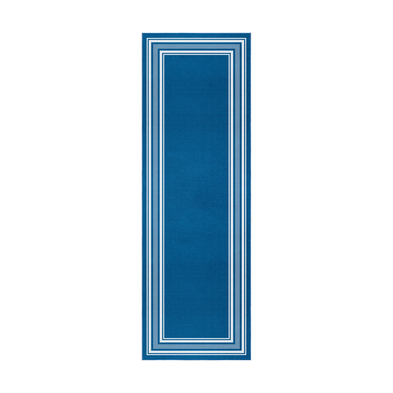 Qulin Blue Non-Slip Area Rug, Runner 2' x 5'