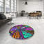Tapis mauve à motifs/vert lumineux/orange-93002590