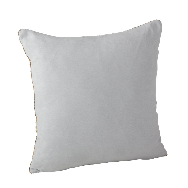 Sirun Sequin Mermaid Throw Pillow, Gold/Silver