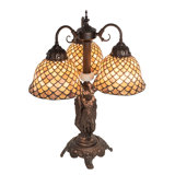 Meyda Tiffany & Stained Glass Arched Table Lamp