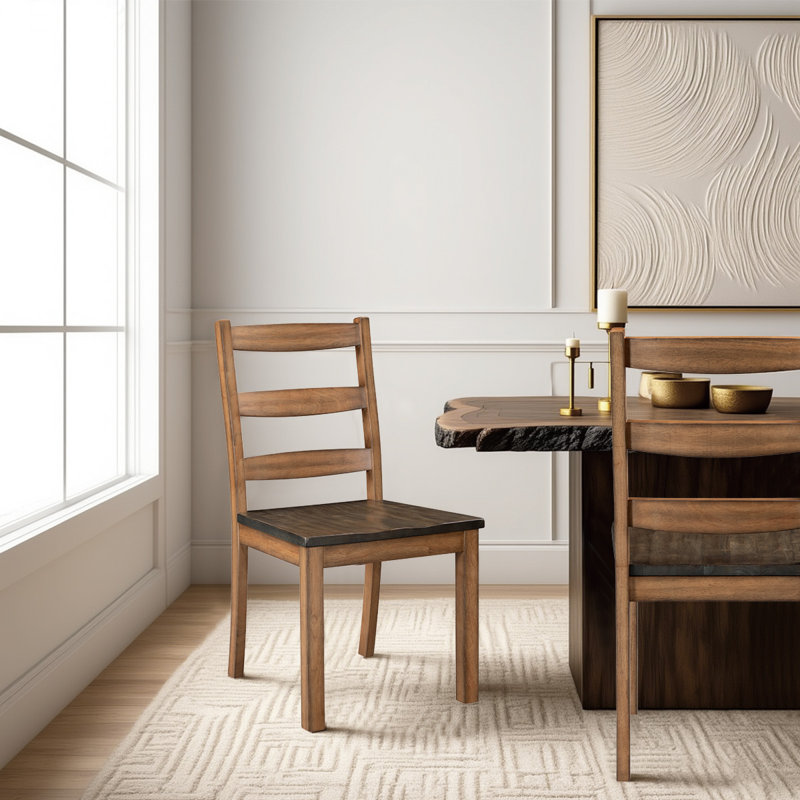 Industrial Dining Chair with Wood Seat