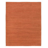 Sprouts Wool Area Rug in Orange