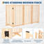 Barrière pour chien autoportante en bois 36 po x l 36 po x 4 panneaux pliables pour escaliers et portes