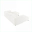 Canapés modulaires | Moderne à 3 places en U pour le salon, avec rangement et repose-pieds | Blanc | Chenille