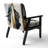 Black And Gold Cubic Expression VII - Upholstered Modern Arm Chair, Gold Accent Chair