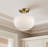 Collina Glass Semi Flush Mount-66203356