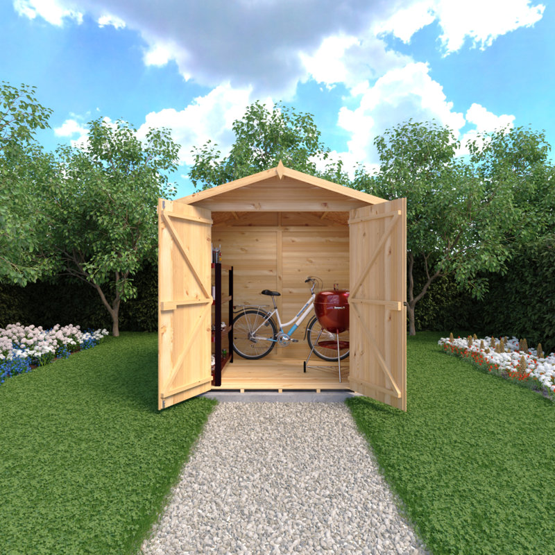 Alderney 7 ft. W x 5 ft. D Wood Shiplap Shed