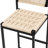 2Pcs Bar Stools With Paper Rope Weave, Metal Base, Modern Style, Suitable For All Occasions, Up To 220Lbs Capacity, 15.44"W X 33.88''H Anywhere,