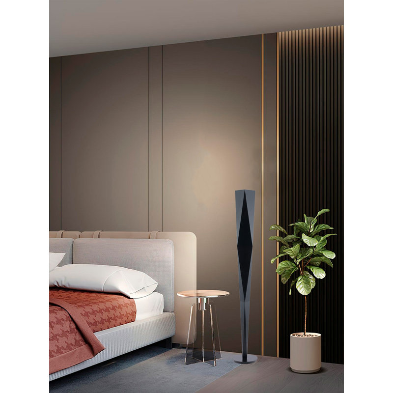 Modern 1 Light LED Steel Geometric Beam Floor Lamp