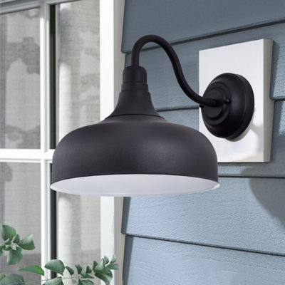 Luminaire de grange d'extérieur à DEL à intensité variable noir résistant aux rayons UV l 11,75 po