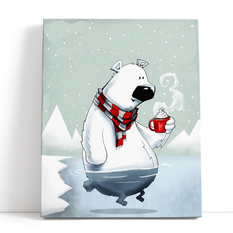 Ours avec moi - reproduction d'art sur toile, H 20 po x l 16 po