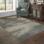 Tapis abstrait gris / bleu sarcelle Aldrick-1421781709