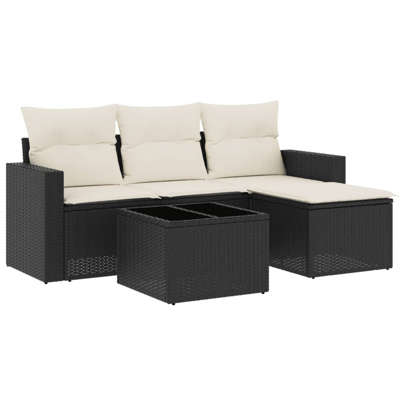 Vidaxl Garden Sofa Set Black