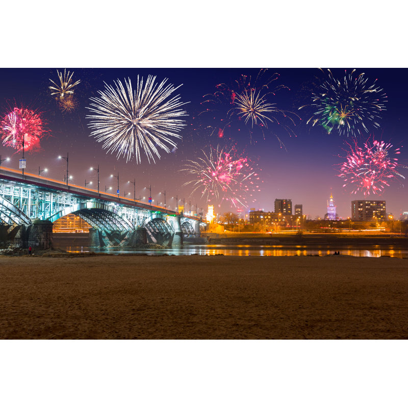Feux d'artifice du Nouvel An par Patryk_Kosmider, H 8 po x l 12 po