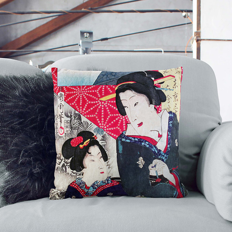 Square Cushion, 55cm H x 55cm W x 20cm D, Black