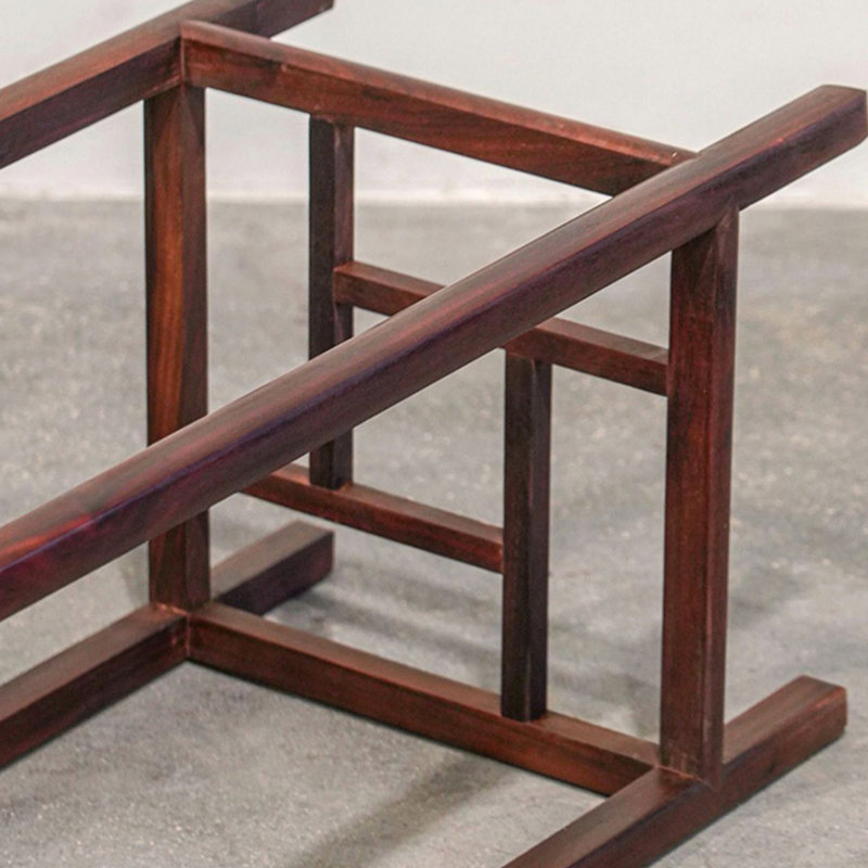 Solid Wood Table with Drawer and Lattice Storage