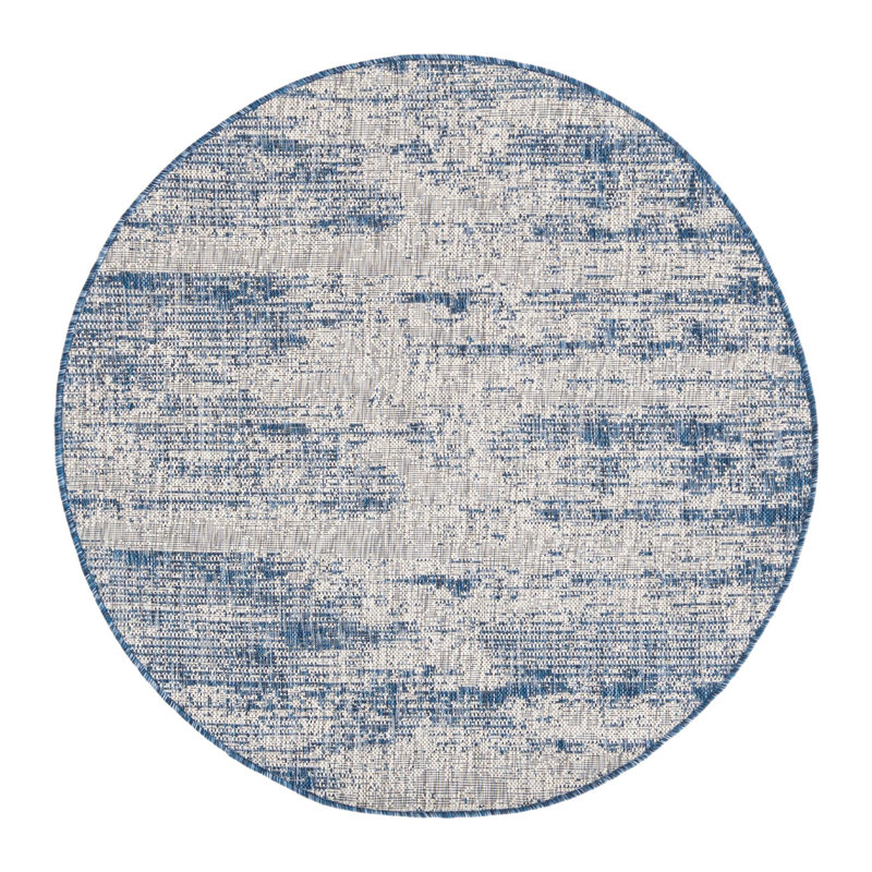 Tapis intérieur / extérieur moderne Penson, Rond 4 pi 1 po