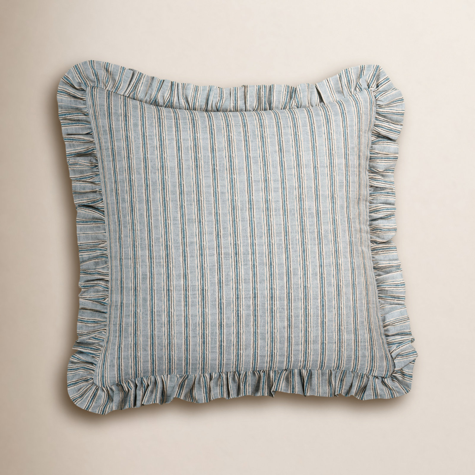 Birch Lane Jasper Sky Ruffled Accent Pillow, Feather