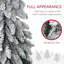 Arbre de Noël artificiel de 7 pi avec 4 534 branches floquées par la neige, 350 lumières DEL chaudes ou colorées, forme de Downswept-536568026
