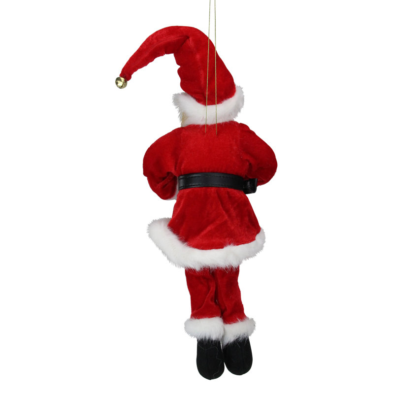 Elf pliable rouge et blanc 15 po en costume de père Noël