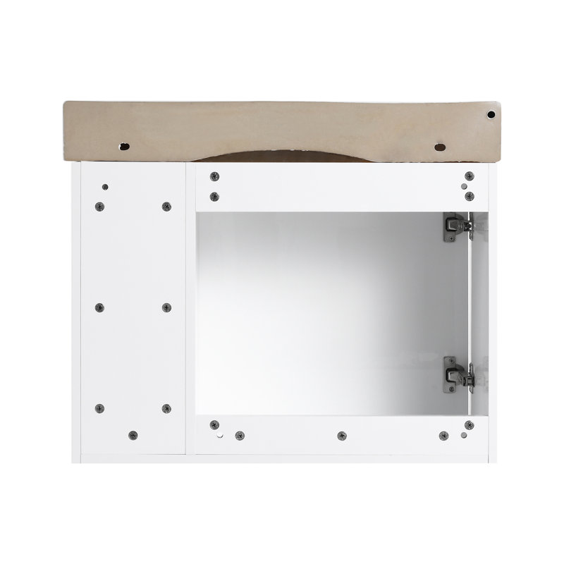 Meuble-lavabo flottant 24 po Slimbay, Blanc, 28"