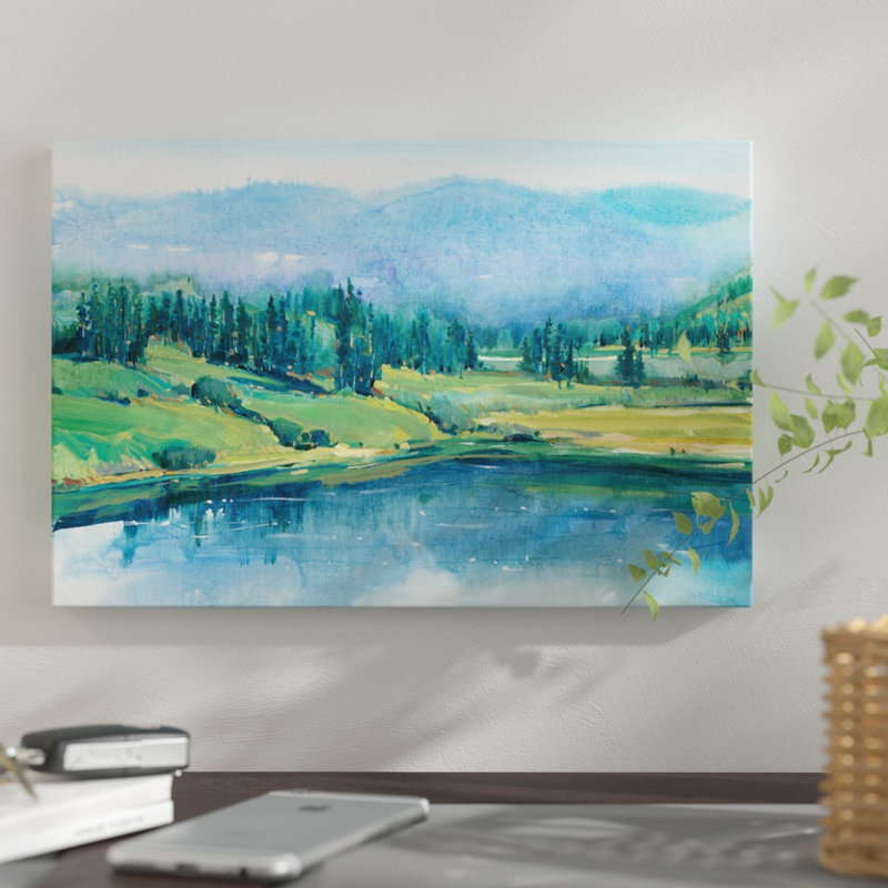 «Mountain Lake II» par Timothy O 'Toole - estampe numérique sur toile tendue avec châssis, H 12 po x l 18 po x P 1,5 po