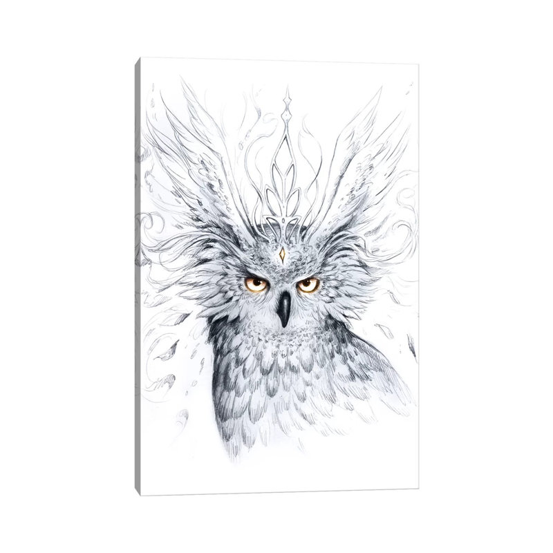 Owl by JoJoesArt - Wrapped Canvas Print, 101.6 cm H x 66.04 cm W x 1.91 cm D