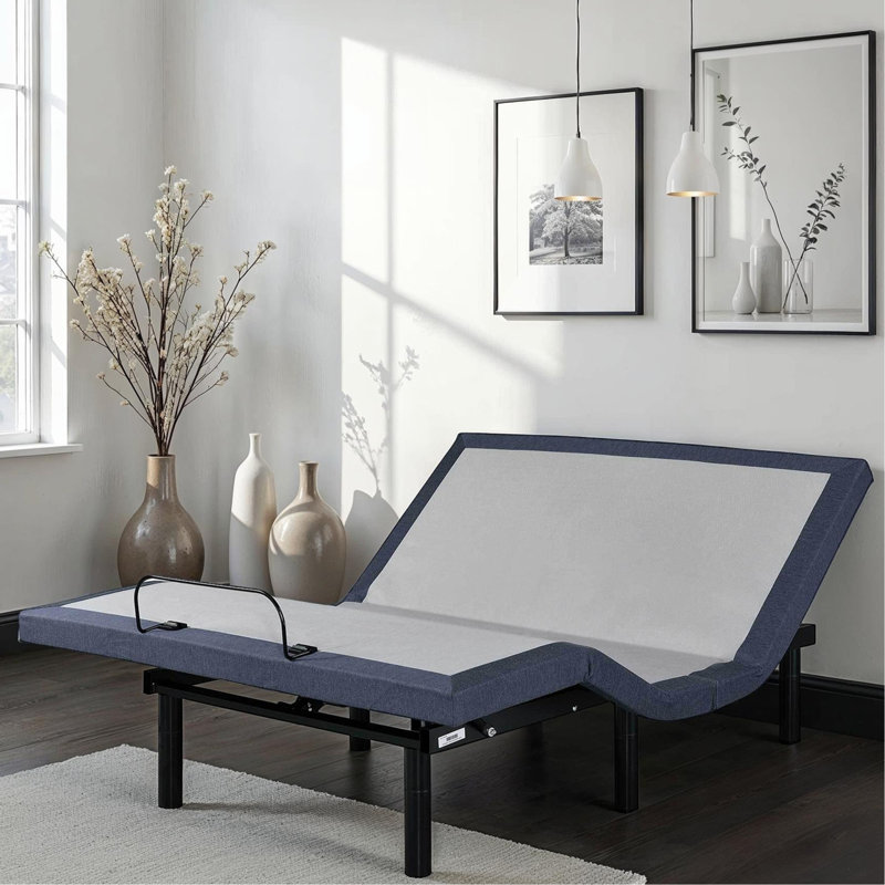 Twin XL Adjustable Bed Base With Three Vibration Modes And Head And Foot Position Adjustments, Extra-Long Twin