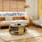 Modern Luxury 31.5" Round Coffee Table, 2-Tire Gold Stainless Steel Frame and Tempered Glass Top-1629957859