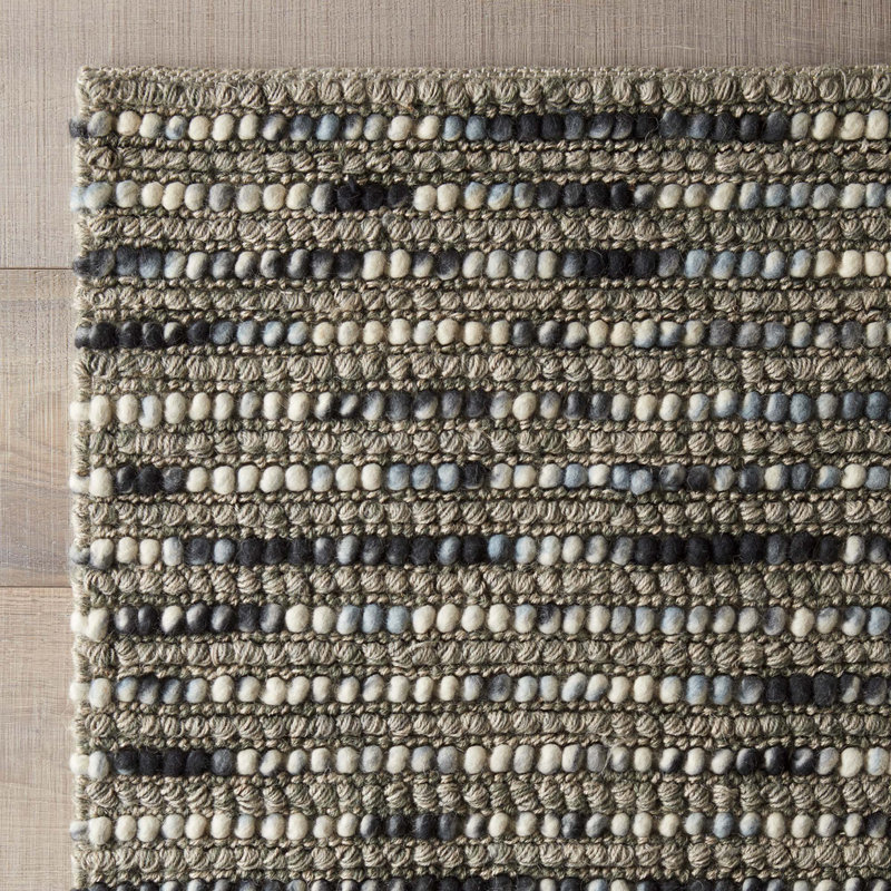 Tapis abstrait en jute / sisal tissé à la main Ferrera, Rectangle 2 pi x 3 pi