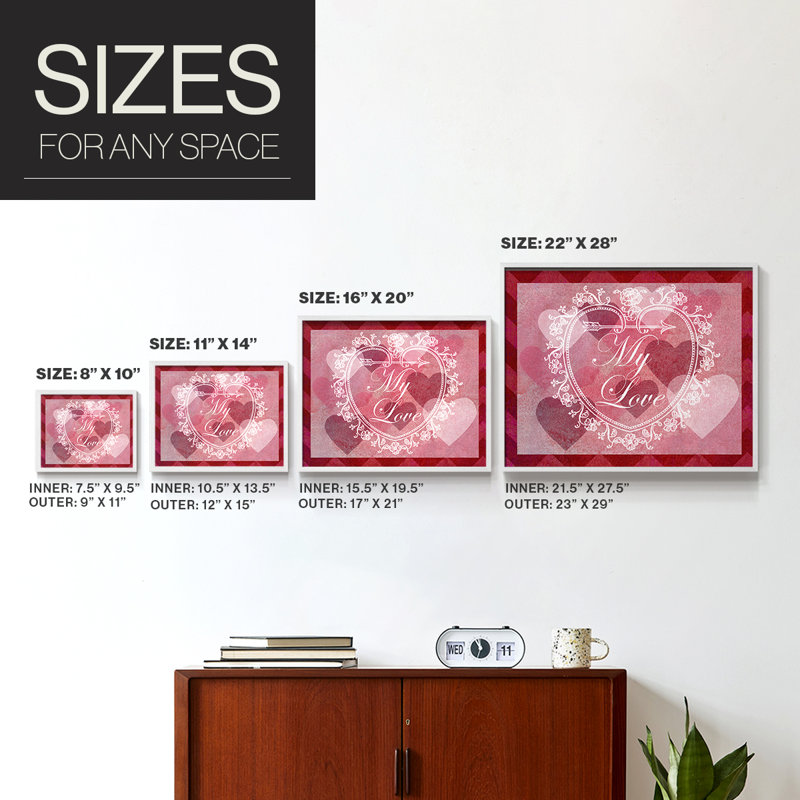DIY DIY Collection A - Reproduction encadrée - Restickable, H 22 po x l 28 po, Blanc