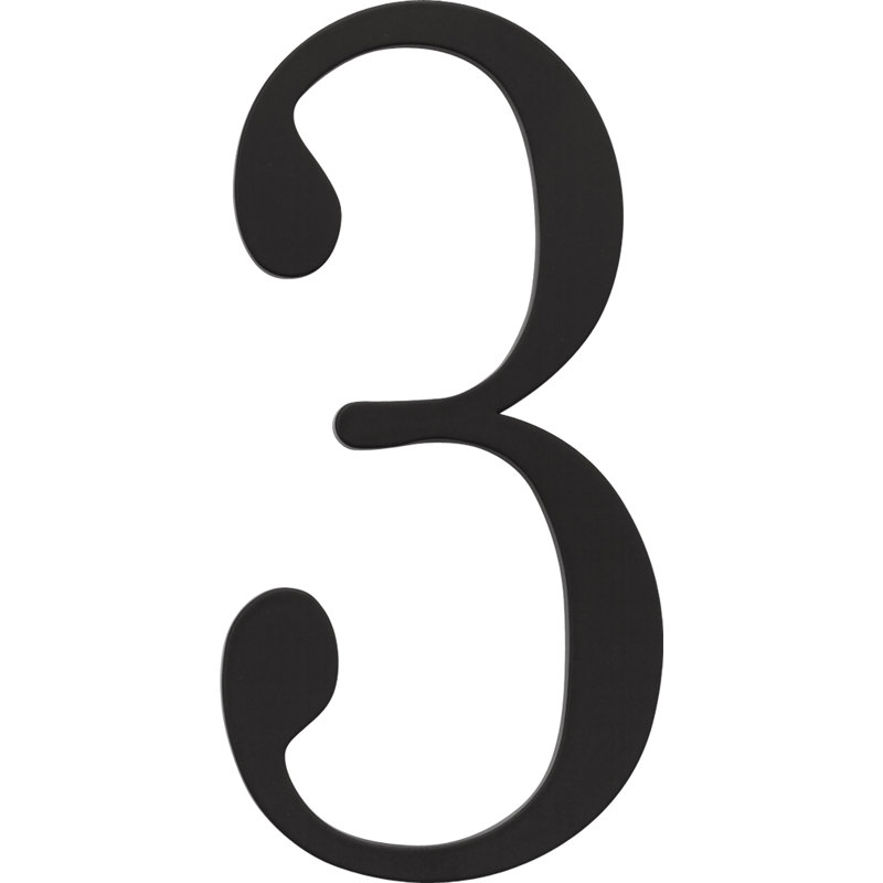 Traditionalist Surface Mount House Number, 3