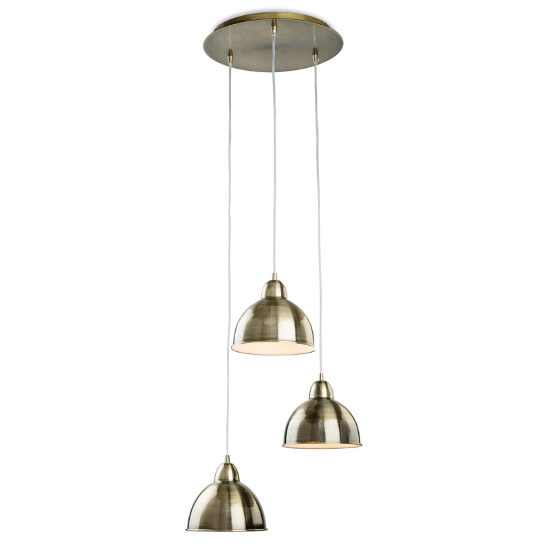Aceves 3 - Light Cluster Pendant, Antique Brass