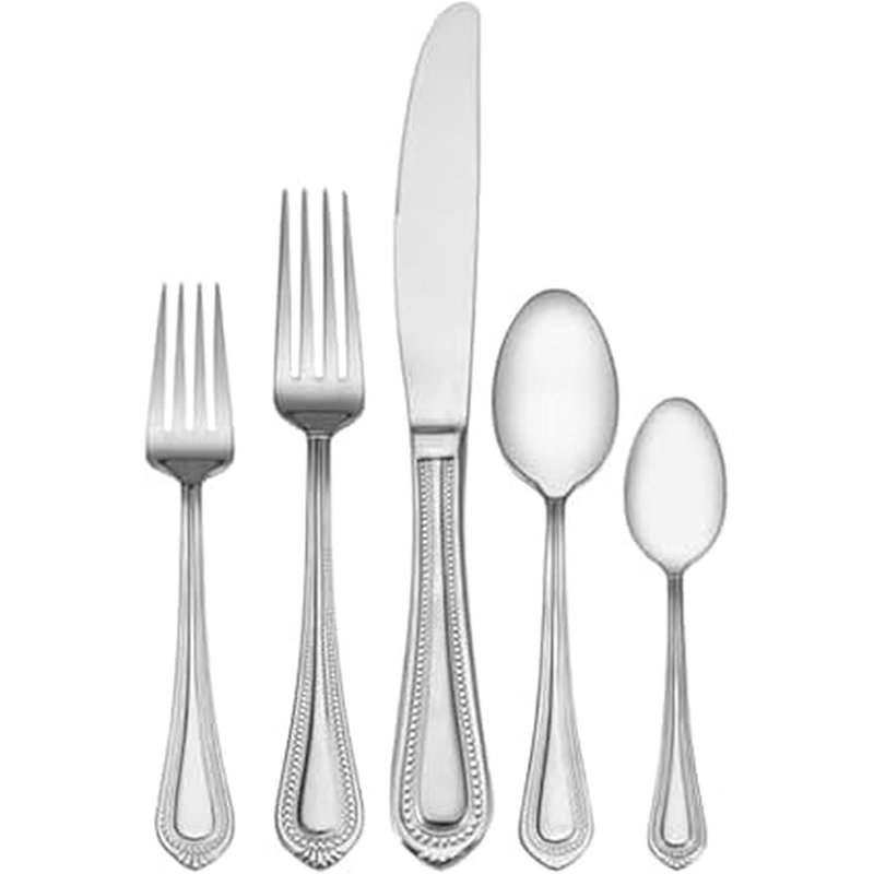 65-Piece Flatware Set For 12, Silver