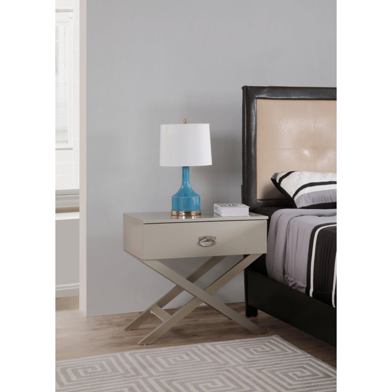 1 - Drawer Nightstand, Champagne