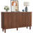 59.74" Modern Rustic Brown Buffet Sideboard Cabinet With Storage-1329073293