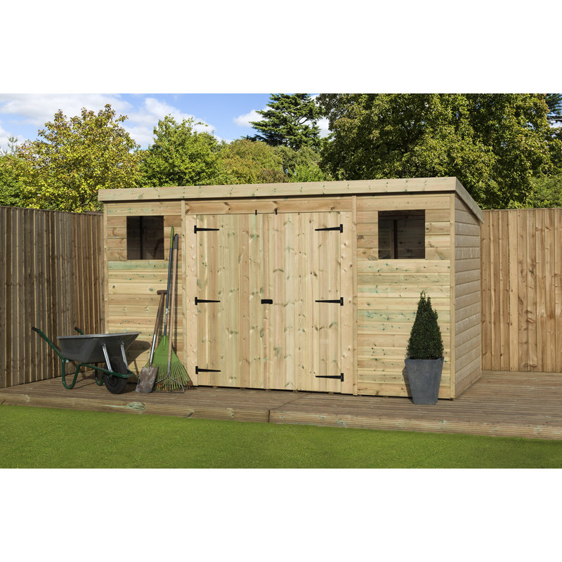14 Ft. W x 5 Ft. D Shiplap Pent Wooden Shed