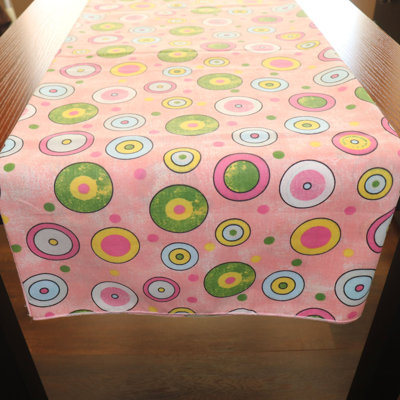 Circles And Dots Print Table Runner