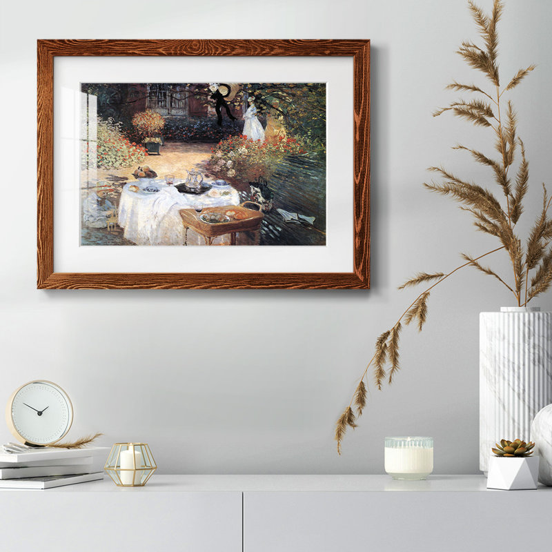 Le déjeuner 2 par Claude Monet - peinture encadrée, Érable, H 22 po x l 32 po x P 1,5 po