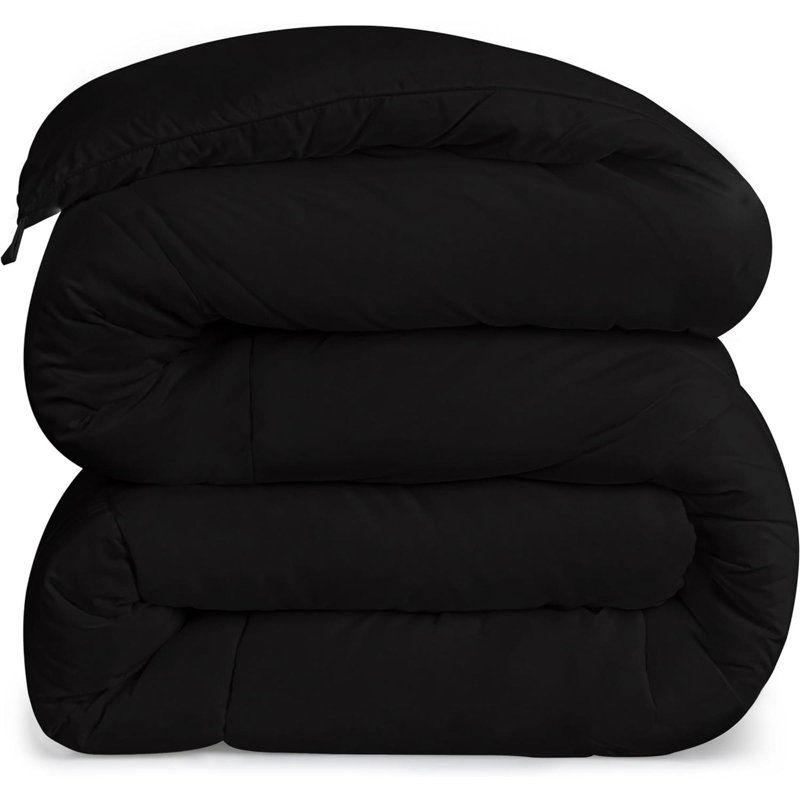 Comforters King Size, All Season Duvet Insert, Down Alternative Box Stitched Bed Comforter With Corner Tabs, Machine Washable