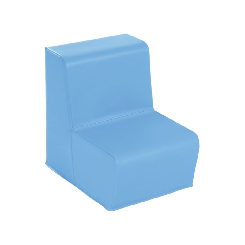 Chaise basse de base droite - Hauteur du siège: 6 po, Bleu
