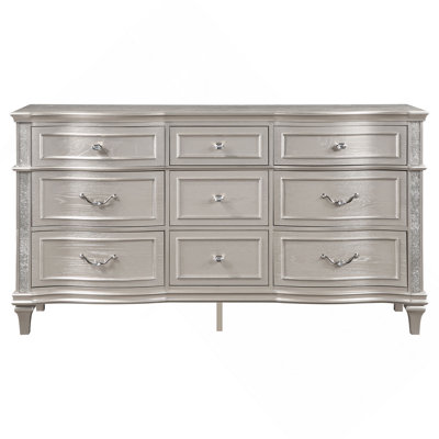 Commode 9 tiroirs avec plateau à bijoux amovible Katerina