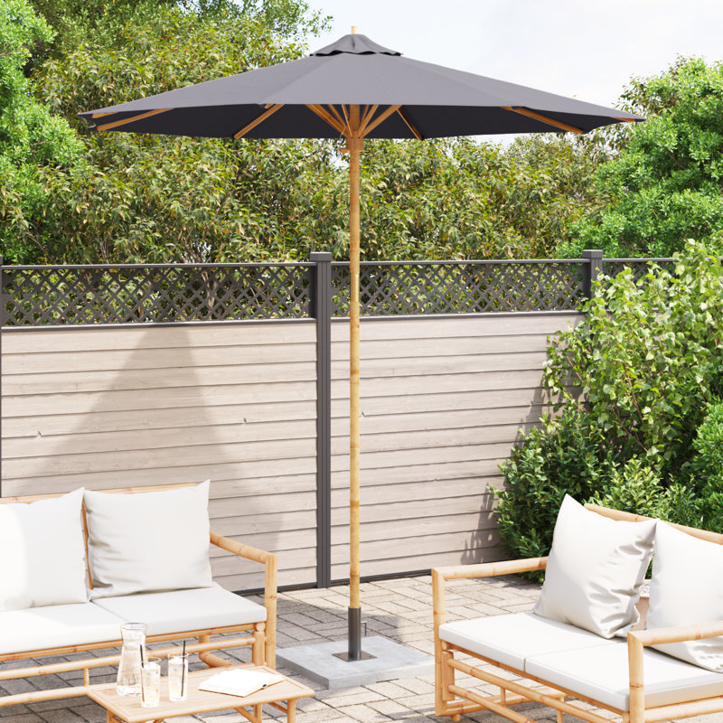 Market Parasol, 260cm H x 240cm W x 240cm D, Grey