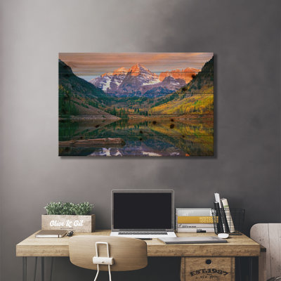" Maroon Bells Peaks Reflected In Maroon Lake, Snowmass Wilderness, Colorado " by Tim Fitzharris